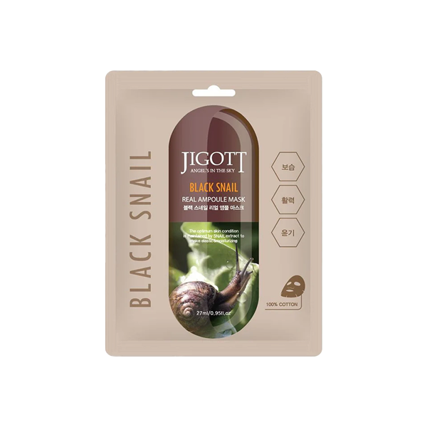 Jigott Real Ampoule Mask Black Snail
